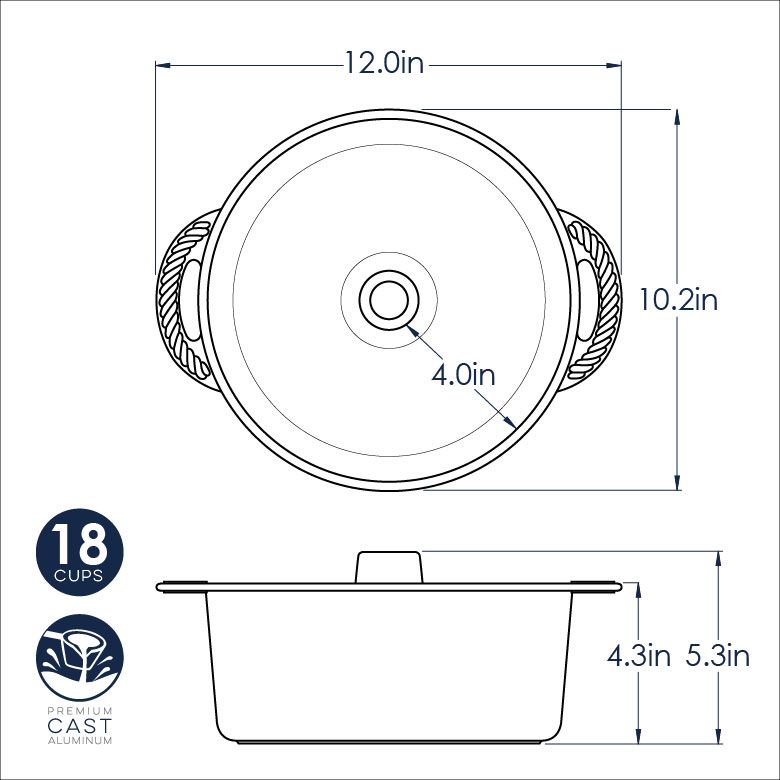 Nordicware Classic Cast Pound Cake and Angelfood Pan
