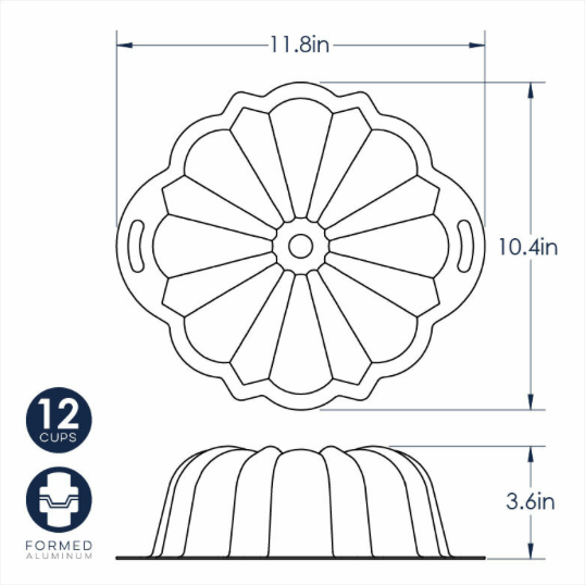 Nordicware ProForm Anniversary Bundt Pan with Handles