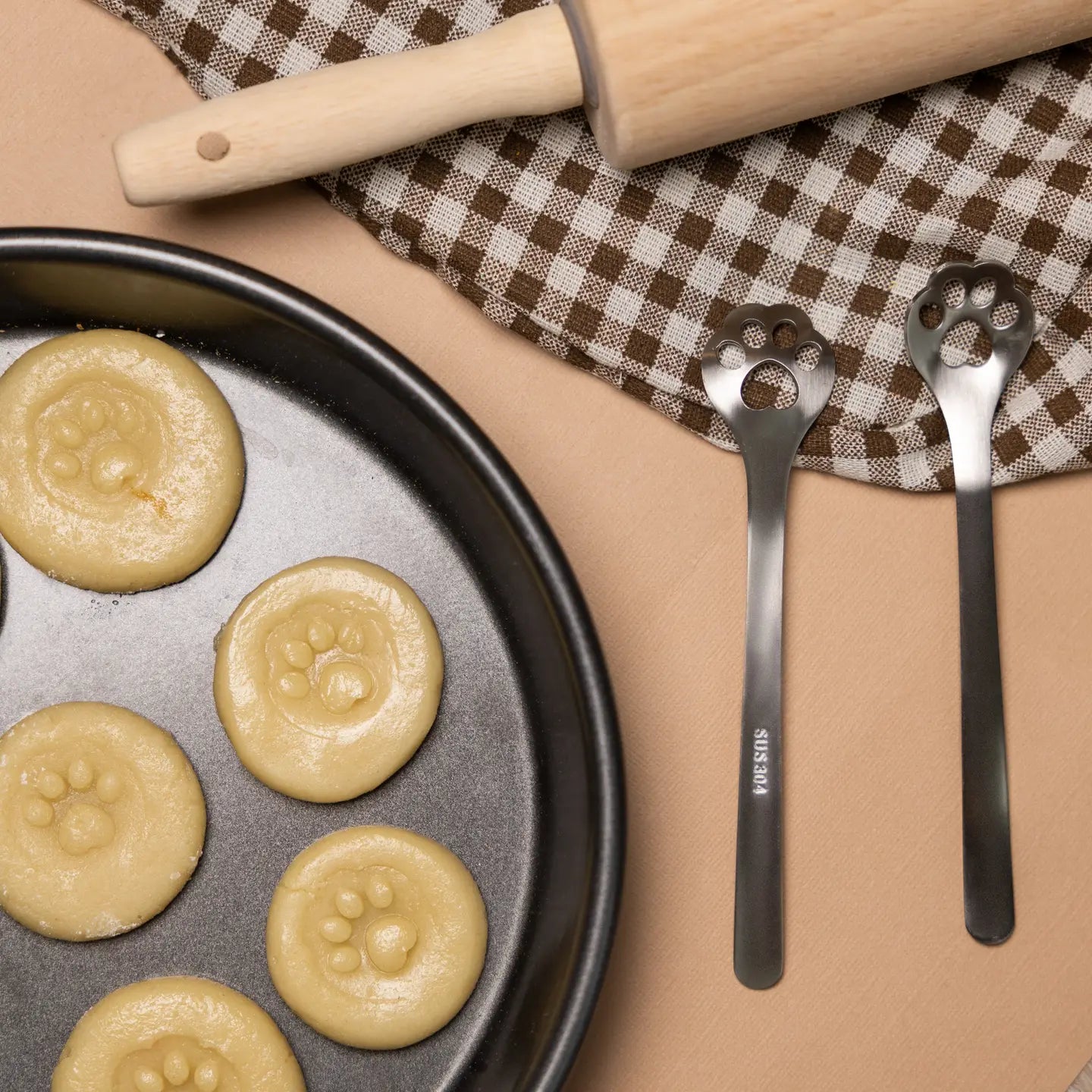 Paw Print Baking Spoons